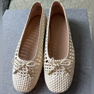 Nordstrom Cream Woven Loafers